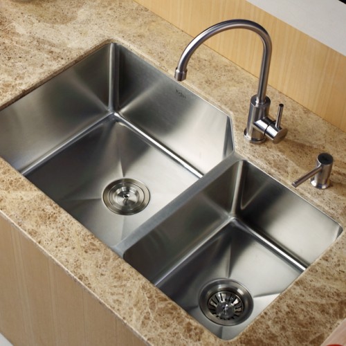 KHU123-32-KPF2160-KSD33BN Накладная раковина на столешницу  прямоугольная Krausru  - Вид №10