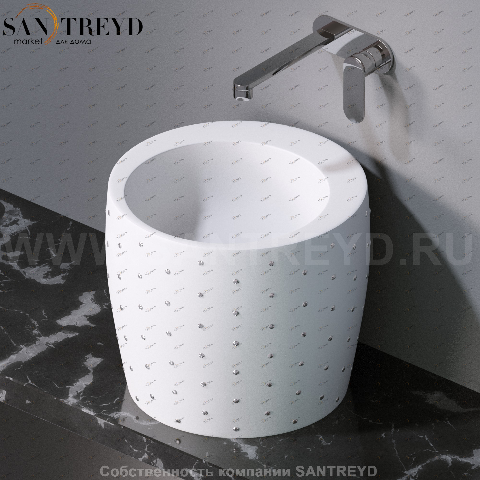 L101101SW Накладная раковина на столешницу  круглая A. e T. Italia TOTEM AeT ITALIA