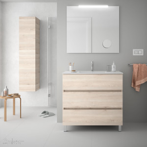 26570 SALGAR Мебель для умывальника FUSSION LINE 900 3 ящика NATURAL 897 x 868 x 450 мм Естественный