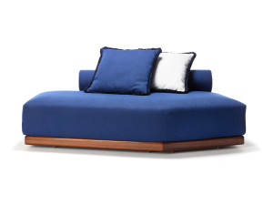 3-местный диван из красного дерева и ткани