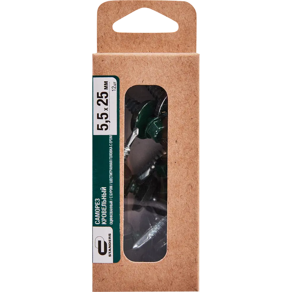 Саморезы кровельные Standers для металлической обрешетки с буром 5.5x25 мм 89213066 STLM-1008066 - Вид №3