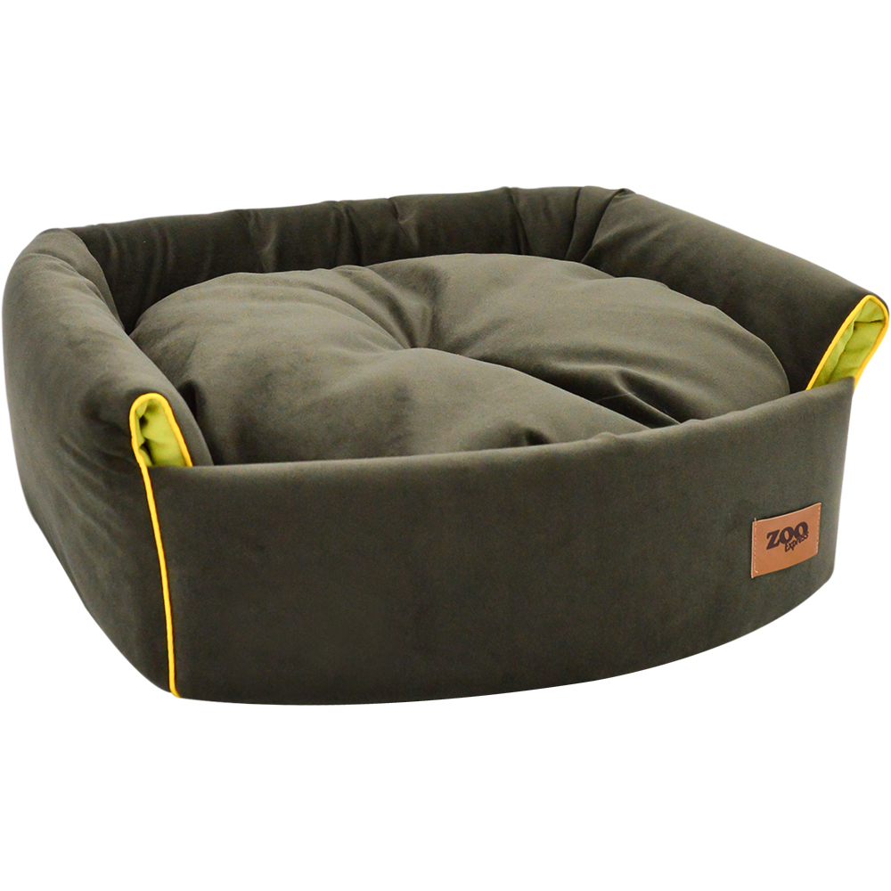 ПР0054468 Дом эстрада-трансформер для животных Ампир мебельная ткань №2 42х36х36см оливковый/зелен. ZOOEXPRESS  - Вид №1