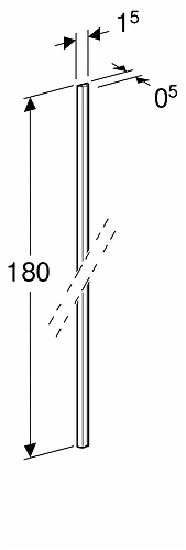 500.975.00.5 Lister, IDO Showerama стабилизирующая штанга 1200мм  - Вид №6