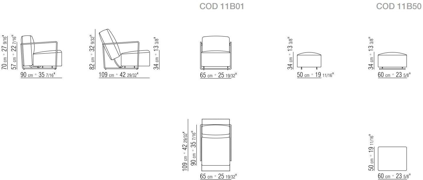 Flexform Мягкое кожаное кресло с подлокотниками A.b.c sun-id-1359705 - Вид №4