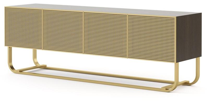 Stylish Club Комод из латуни и дерева с распашными дверцами His Scf.hi10 - Вид №1