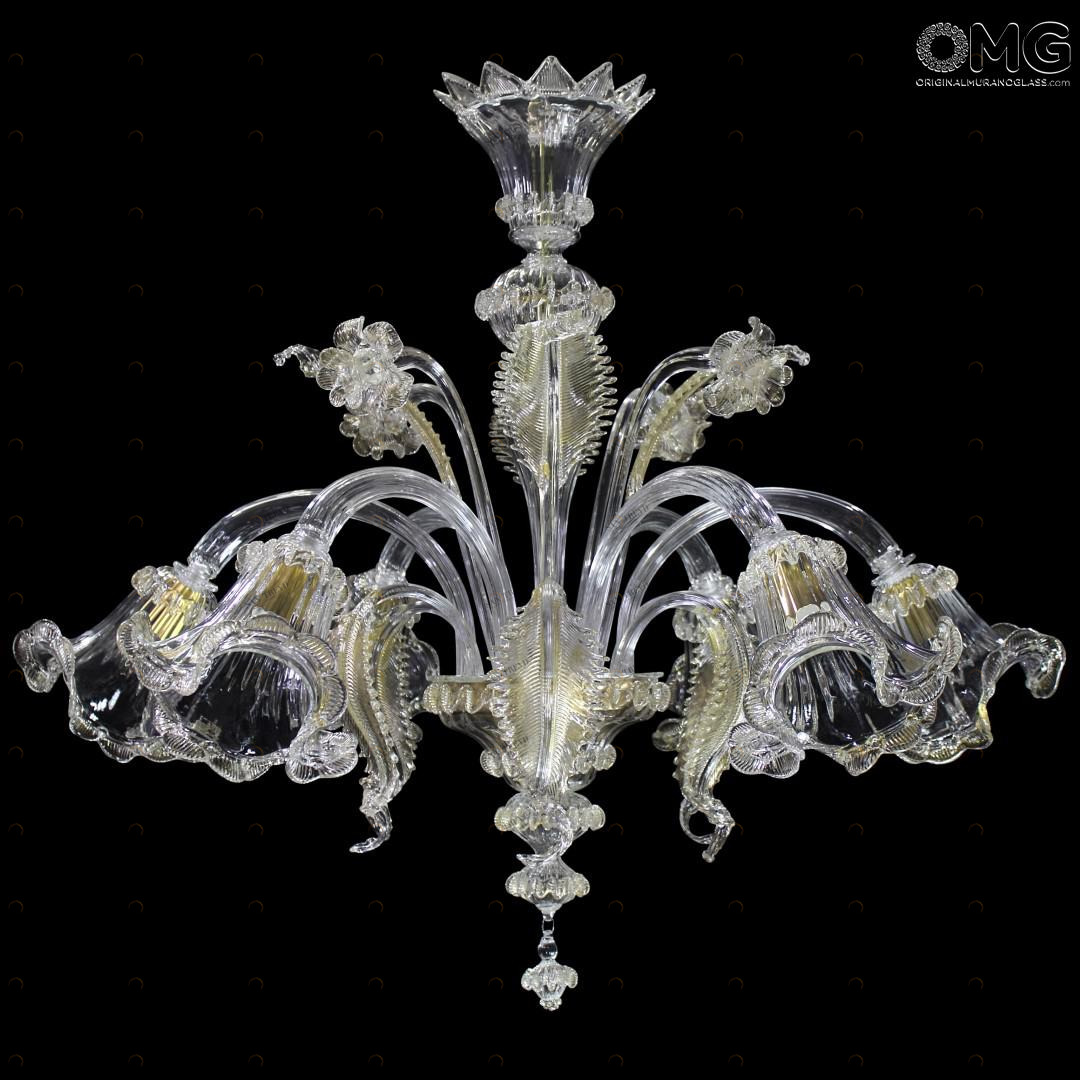 1102 ORIGINALMURANOGLASS Люстра Золотые Побеги - Классик - муранское стекло OMG  см CLASSICO