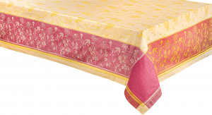 10610818 Яковлевский жаккард Скатерть квадратная Яковлевский Жаккард Летняя 170х170см желто-фиолетовая, полулен Ткань