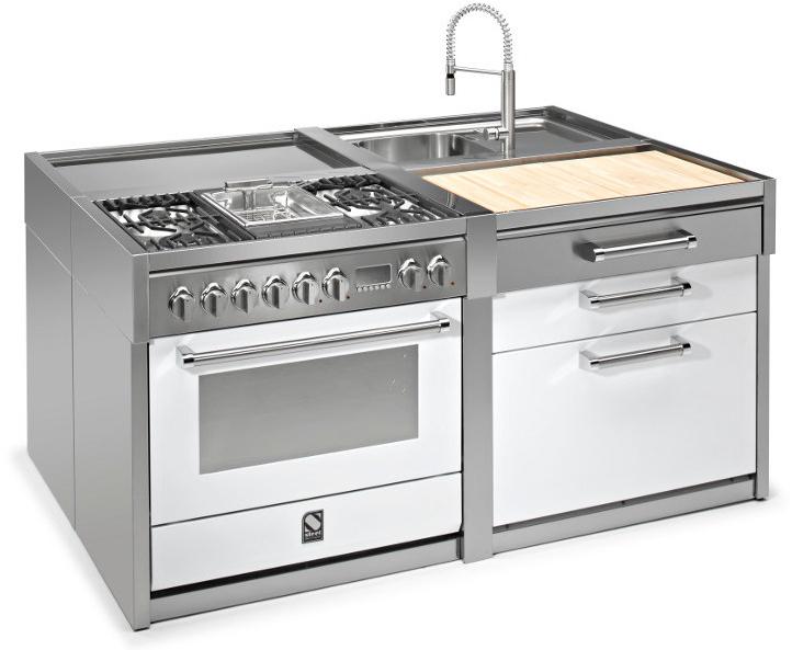 Steel Отдельностоящая кухня из нержавеющей стали Genesi sun-id-1347624 - Вид №2