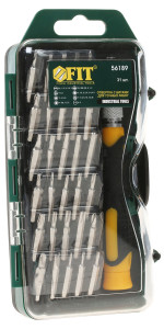 Отвертка с набором насадок FIT 56189 1116851