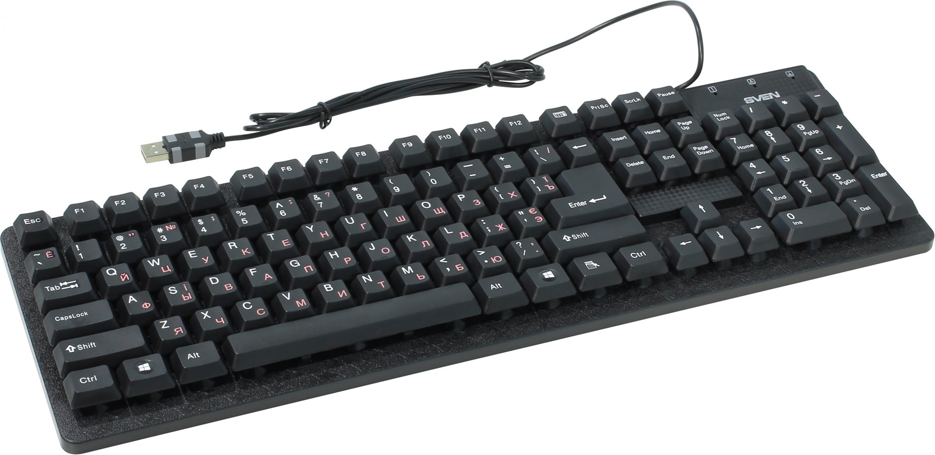 SV-03100301UB Клавиатура standard 301 usb чёрная Sven Santreyd  - Вид №1