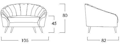 Jetclass Кресло из ткани с подлокотниками Grace Jgr303 - Вид №6