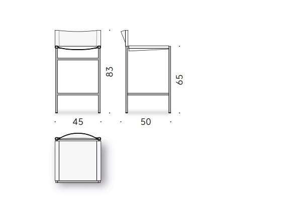 Высокий кожаный садовый стул со спинкой DE PADOVA Rea ARCH-00139343 - Вид №4