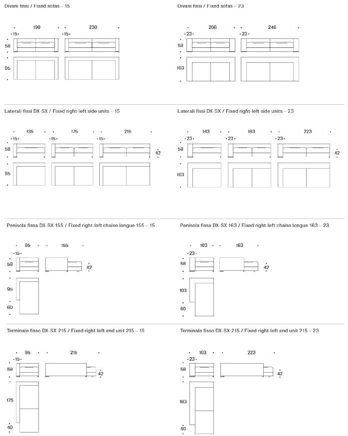 Saba Italia Секционный диван со съемным чехлом из ткани sun-id-1445684 - Вид №19