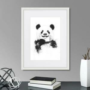 Картина черно-белая 42х32 см Funny Panda КАРТИНЫ В КВАРТИРУ  00-3894668 Белый;черный