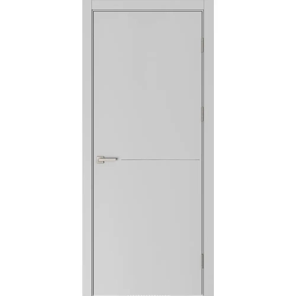 Дверь межкомнатная глухая Николь 60x210 см эмаль цвет серый с замком и без петель 89464724 STLM-2003351 BELWOODDOORS 