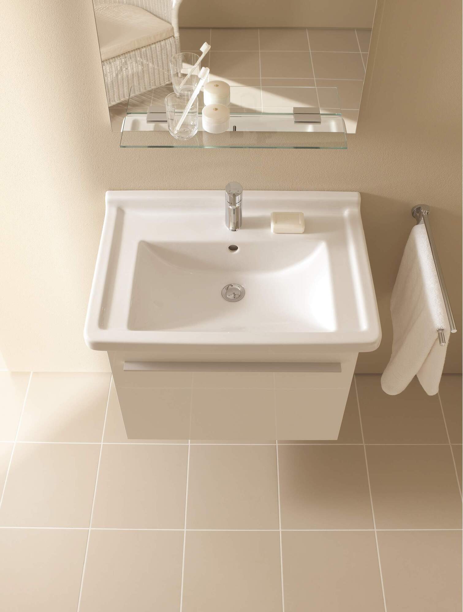 XL605601212 Тумбочка подвесная X-Large #XL6056 600 x 468 мм Дуб брашированный, натуральный шпон Duravit - Вид №3