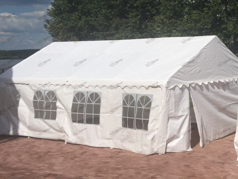 Шатер для кафе с окнами белый 5х8 м AFINA  130462 Белый 