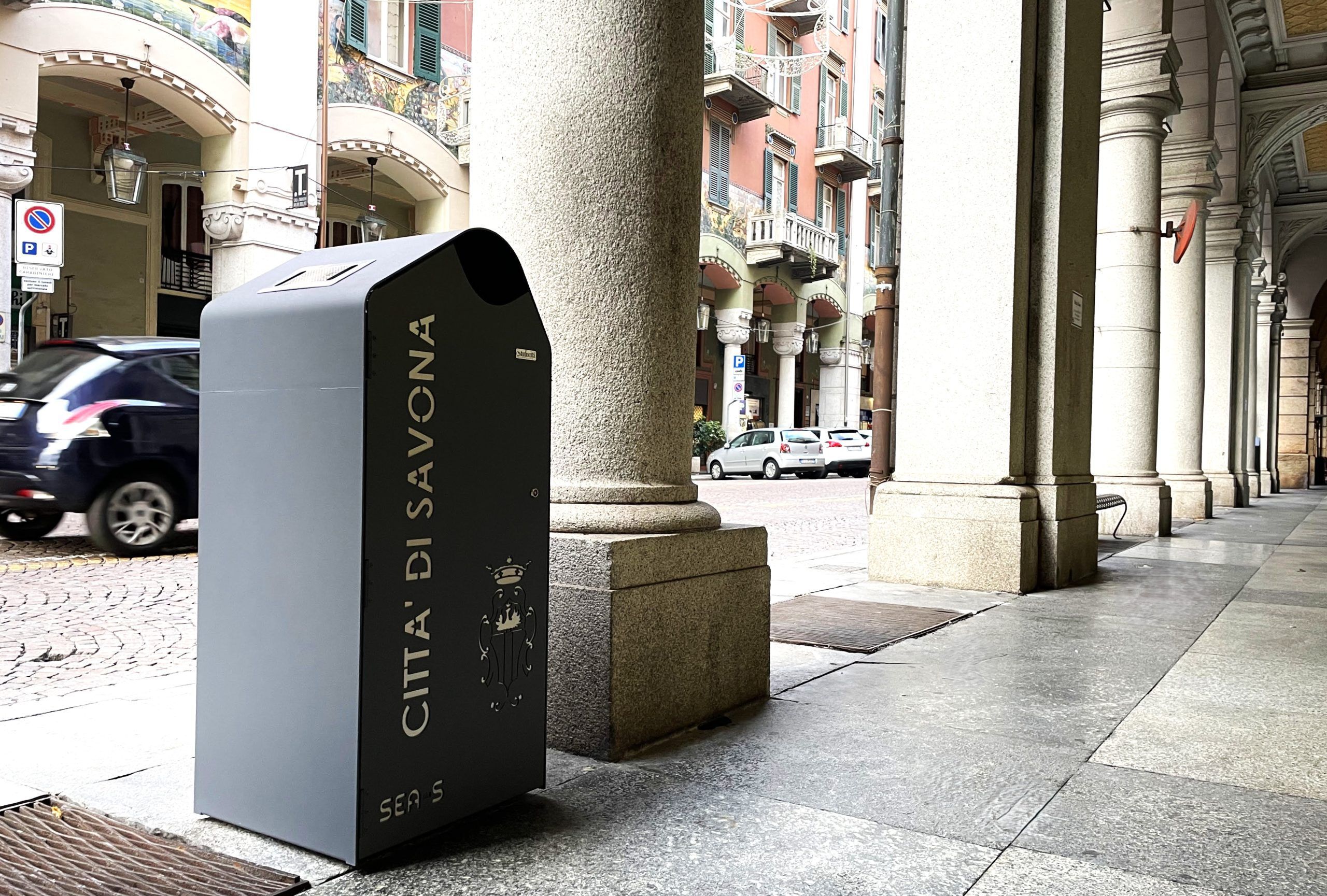 Стальная корзина для мусора с пепельницей Studio Città DUNA ARCH-00120918 - Вид №5