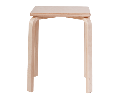 84758350 Табурет квадратный 45x43.5x40 см дерево с водным лаком STLM-0054698 Santreyd  - Вид №3