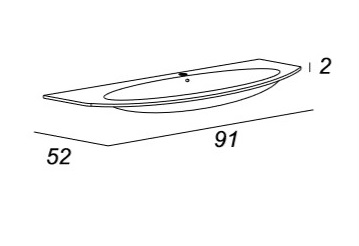 Мебель для ванной CEZARES EDEN 91 Frassino bianco - Вид №5