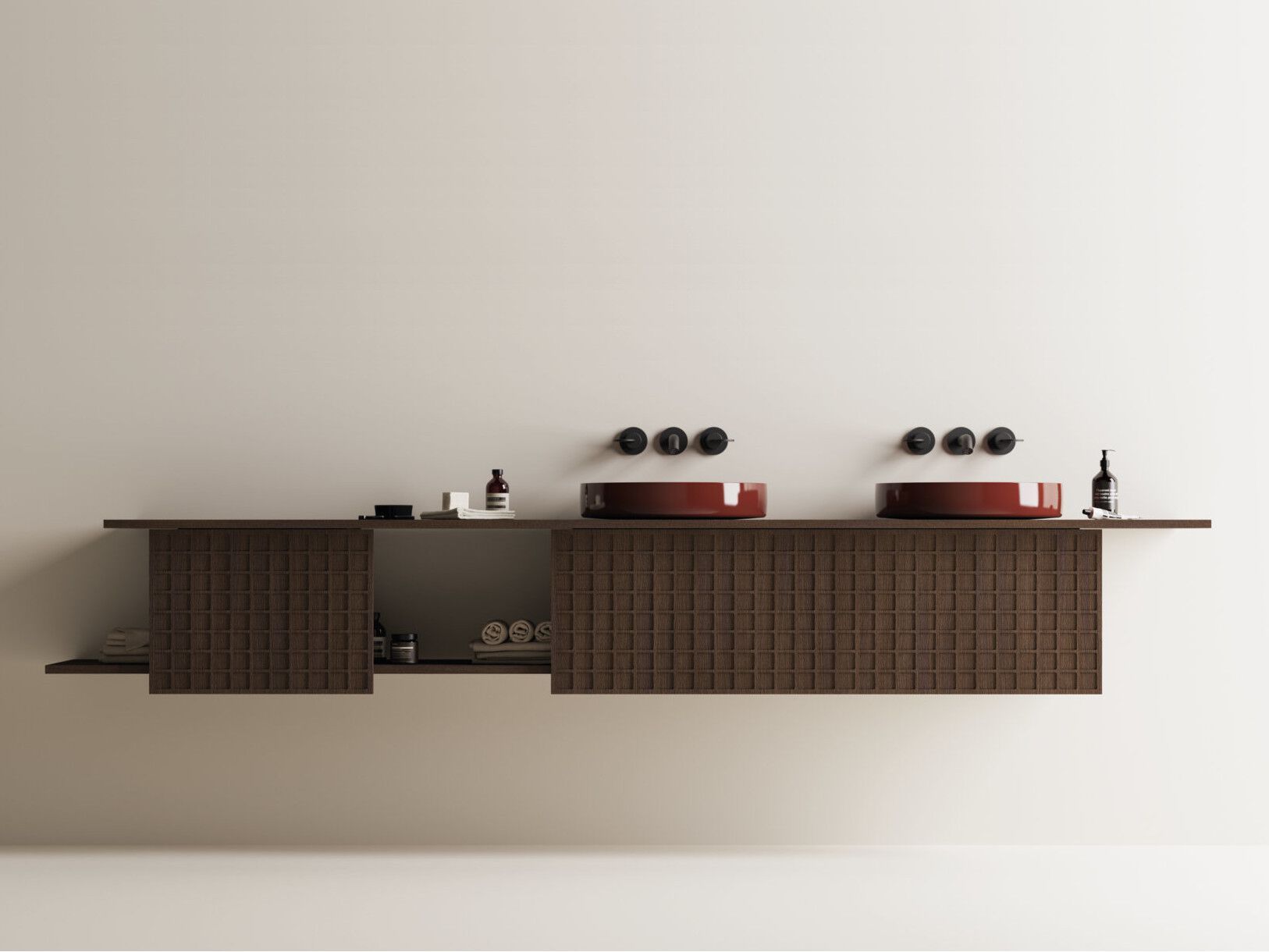 Деревянный подвесной умывальник Agape BLOQUE ARCH-00061805