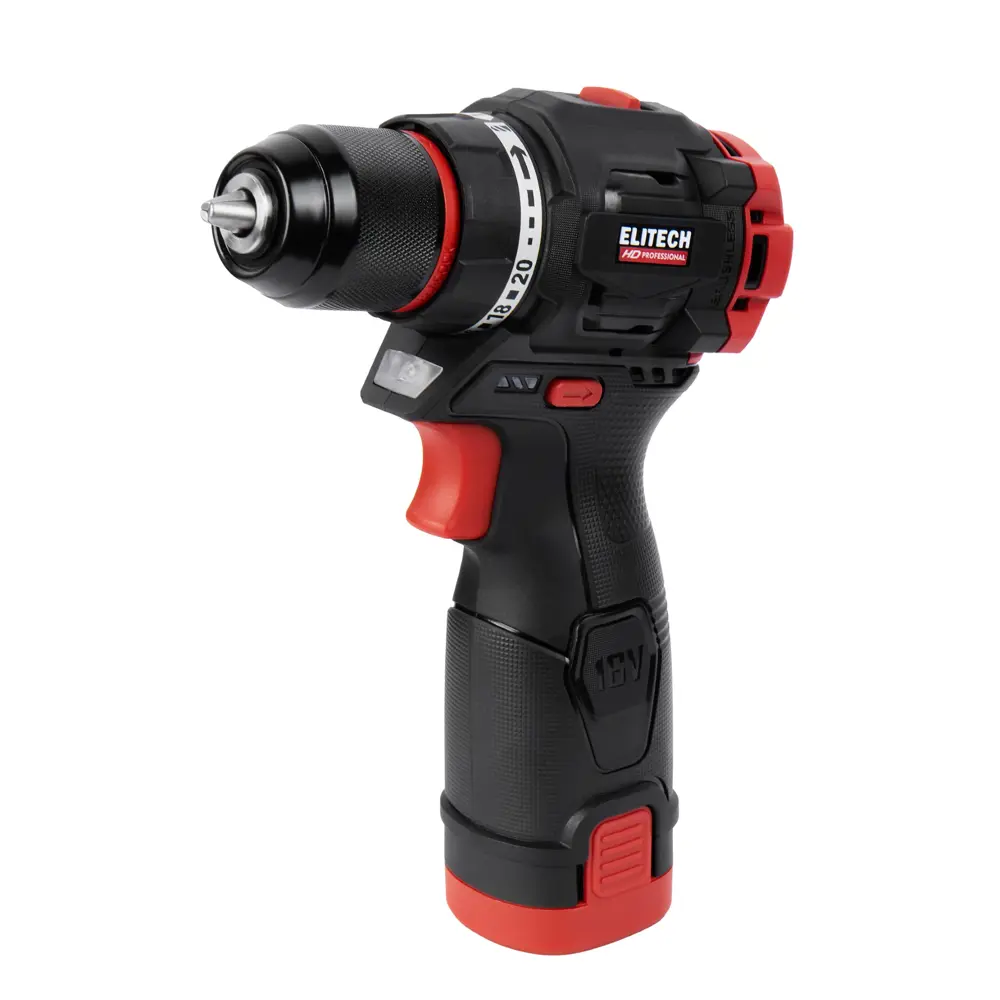 Аккумуляторная дрель-шуруповерт ELITECH HD CD 16L2 с двумя скоростями 89375681 STLM-1434635 - Вид №2