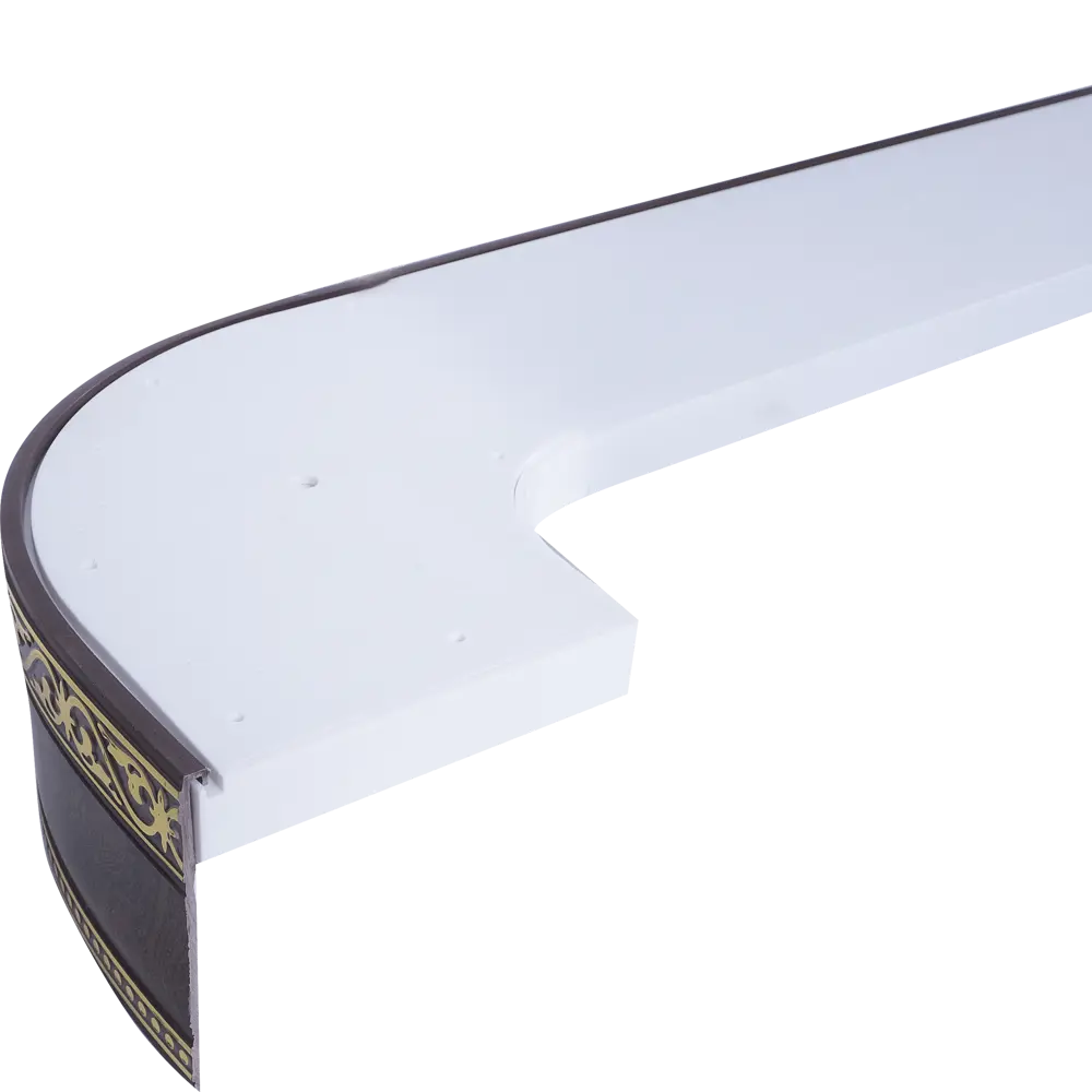 Карниз шинный трехрядный «Монарх» в наборе 300 см пластик цвет корень ореха DOMLEGRAND STLM-2003482 - Вид №3