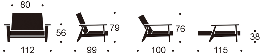 Кресло Splitback с подлокотниками Frej, ножками из дуба и черной рамой, серое Innovation Living SPLITBACKCH2 - Вид №8