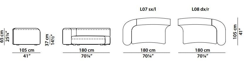Кожаный модульный диван Baxter Clara ARCH-00053660 - Вид №19