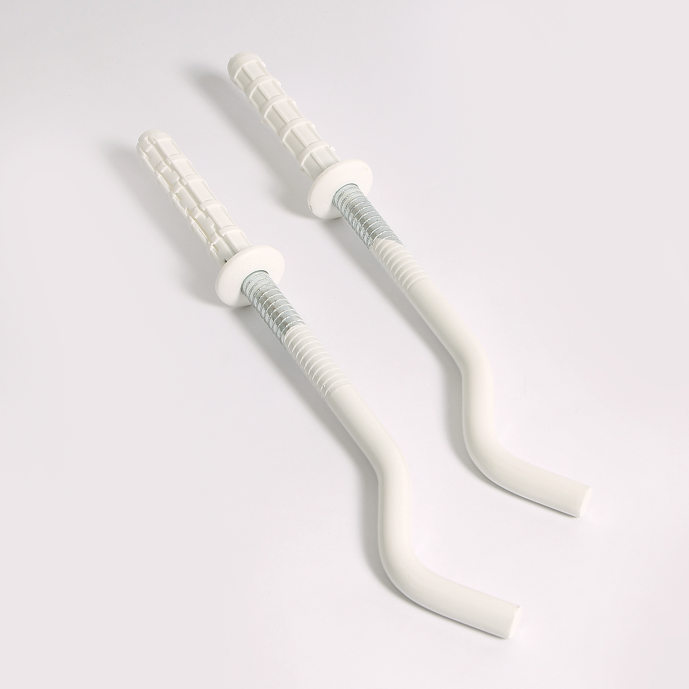 Комплект (2 шт) круглых штыревых пластифицированных кронштейнов TORIDO 9х170мм с дюбелями TABD09170P - Вид №2