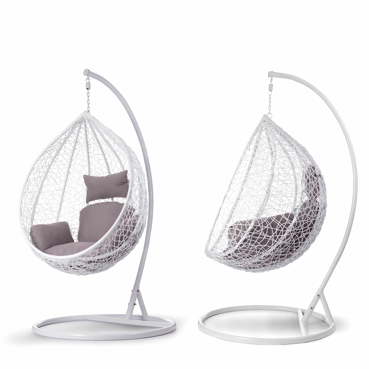 Подвесное кресло искусственный ротанг белое AFINA  00-3860512 Белый  - Вид №1