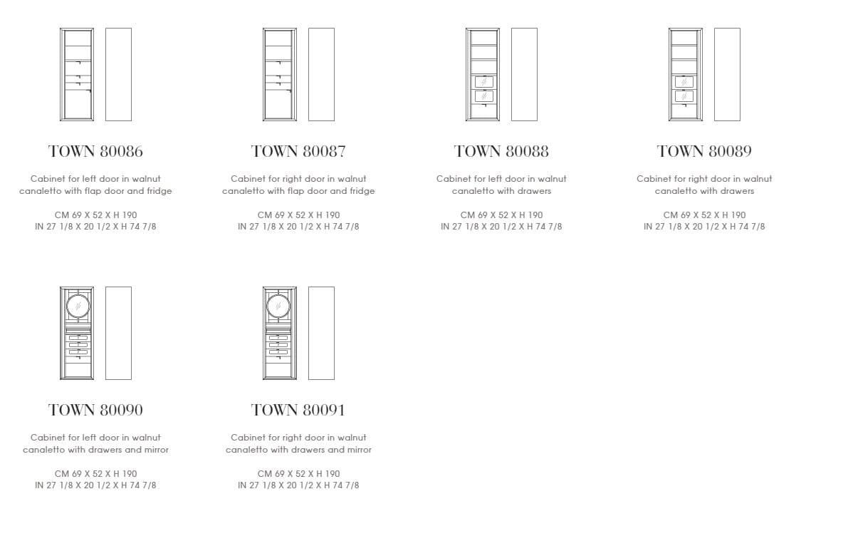 Деревянный секционный шкаф с комодом Giorgetti Town ARCH-00000722 - Вид №5