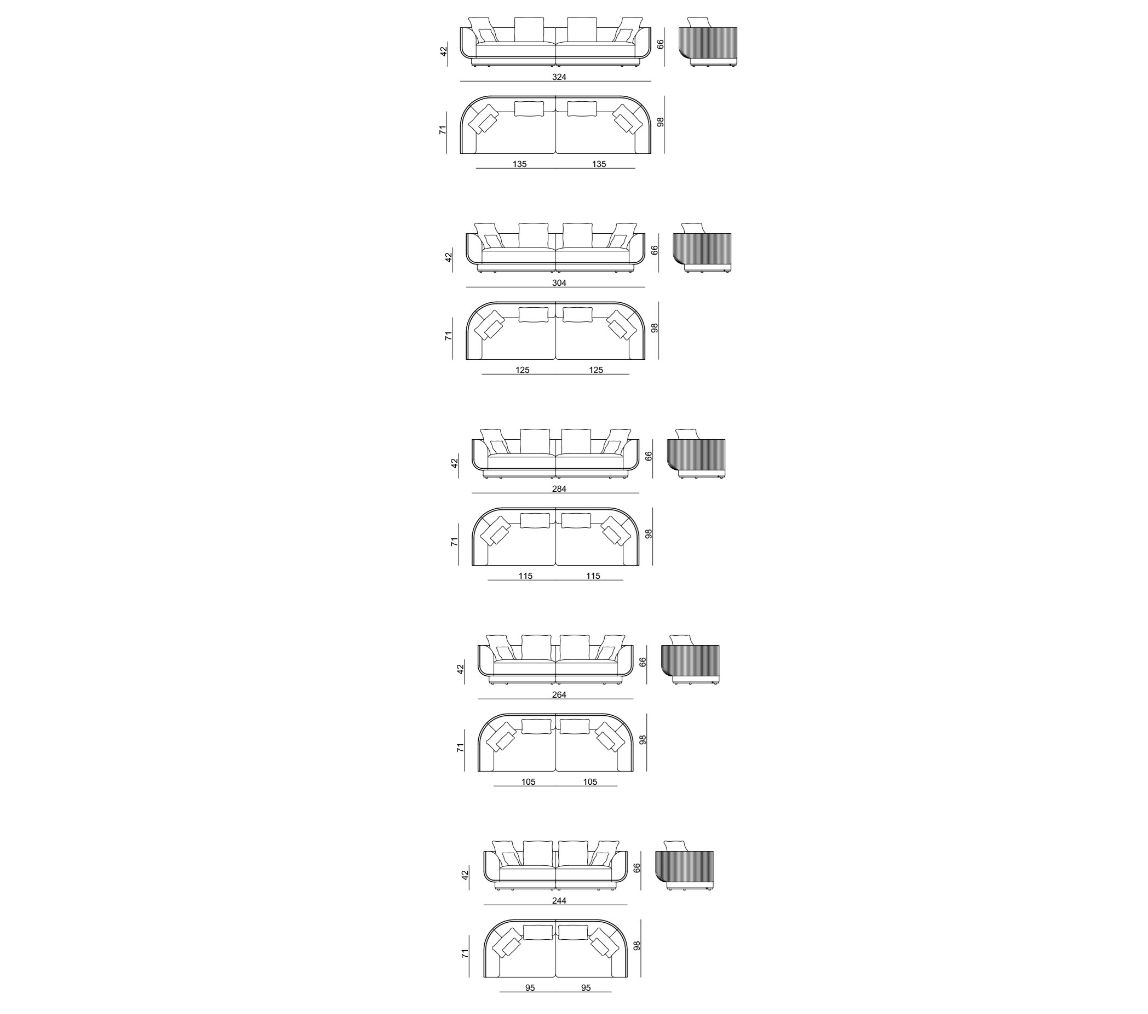 Ткань диван Visionnaire Foster ARCH-00140005 - Вид №4