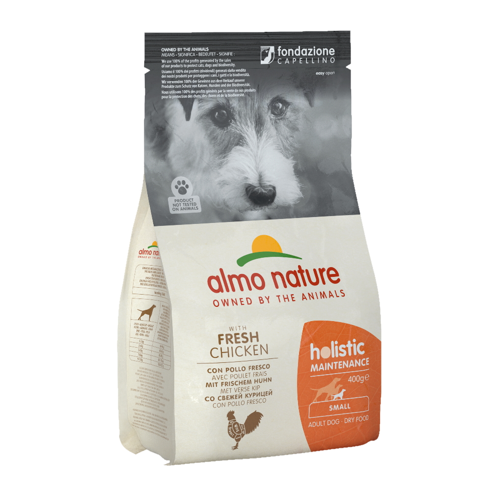ПР0059731 Корм для собак Holistic-XS-S-Maintenance для малых пород, курица сух. 400г Almo Nature 