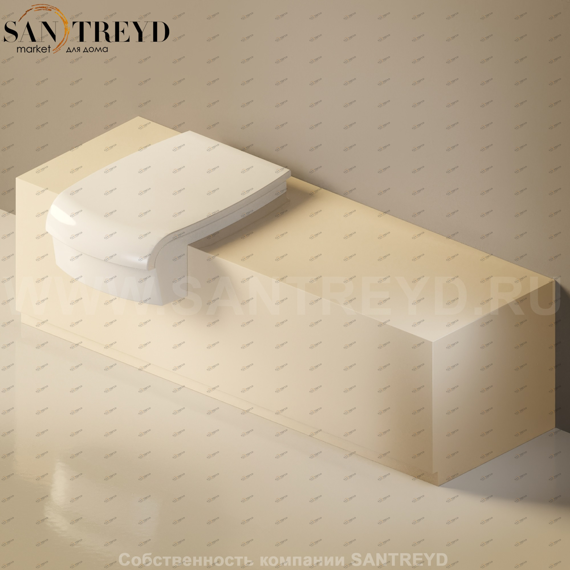 Flaminia UNA Консоль для унитаза или биде от 135 до 200 см бежевая UNA135WB.1015 Ceramica Flaminia UNA135WB1015