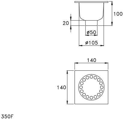 RUBINETTERIE STELLA Слив для душа sun-id-1420225 - Вид №3