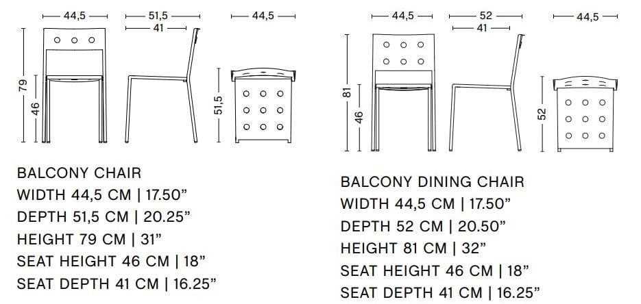 Стальной стул с порошковым покрытием с открытой спинкой Hay балкон ARCH-00152024 - Вид №53