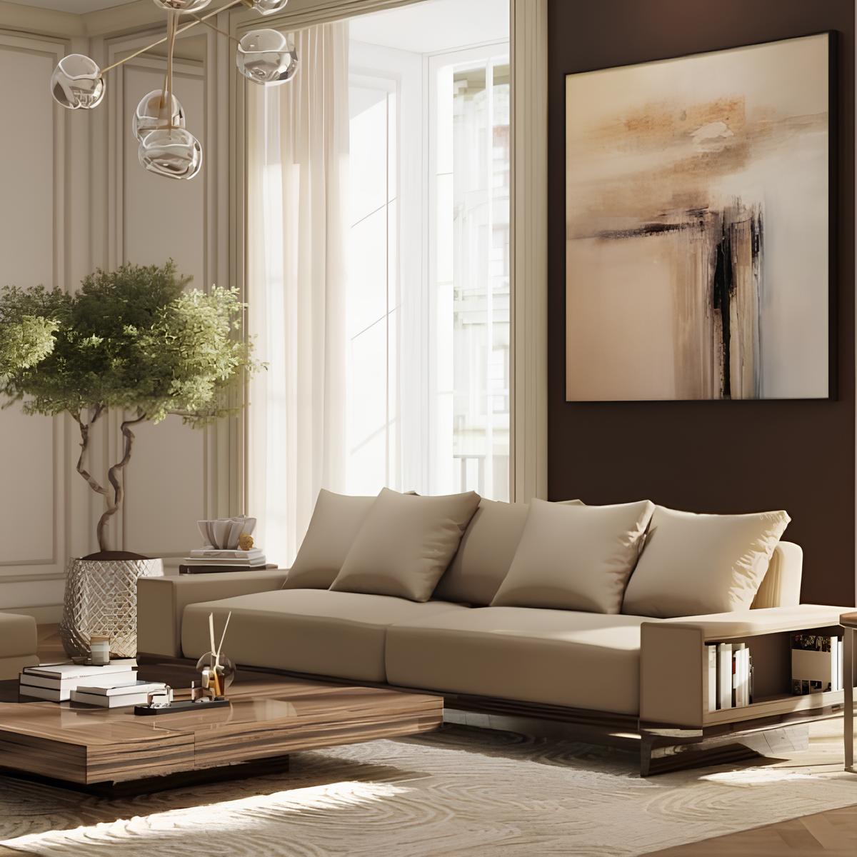 Диван с журнальной стойкой на 3 места HUGUES CHEVALIER SACH ARCH-00146700 - Вид №1