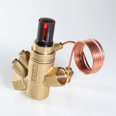 VT.043.G.0501 Автоматический регулятор перепада давления регулируемый Valtec 3/4”, 5-50 кПа, 15-1500 л/ч, с имп. трубкой 1 м  - Вид №1