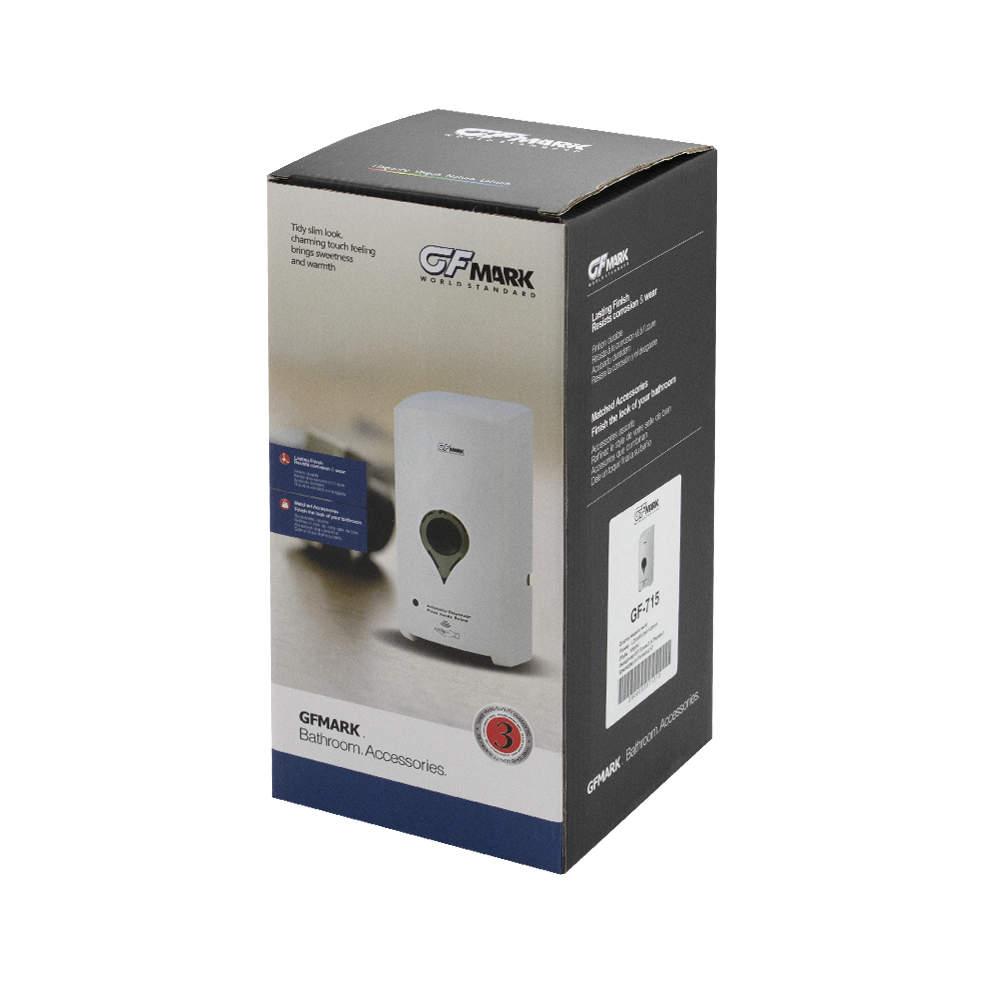 GFmark - Дозатор СЕНСОРНЫЙ, ДЕЗИНФЕКЦИЯ, пластик АБС, БЕЛЫЙ, большой, с окошком капля, 1000 мл, код: 715  - Вид №7