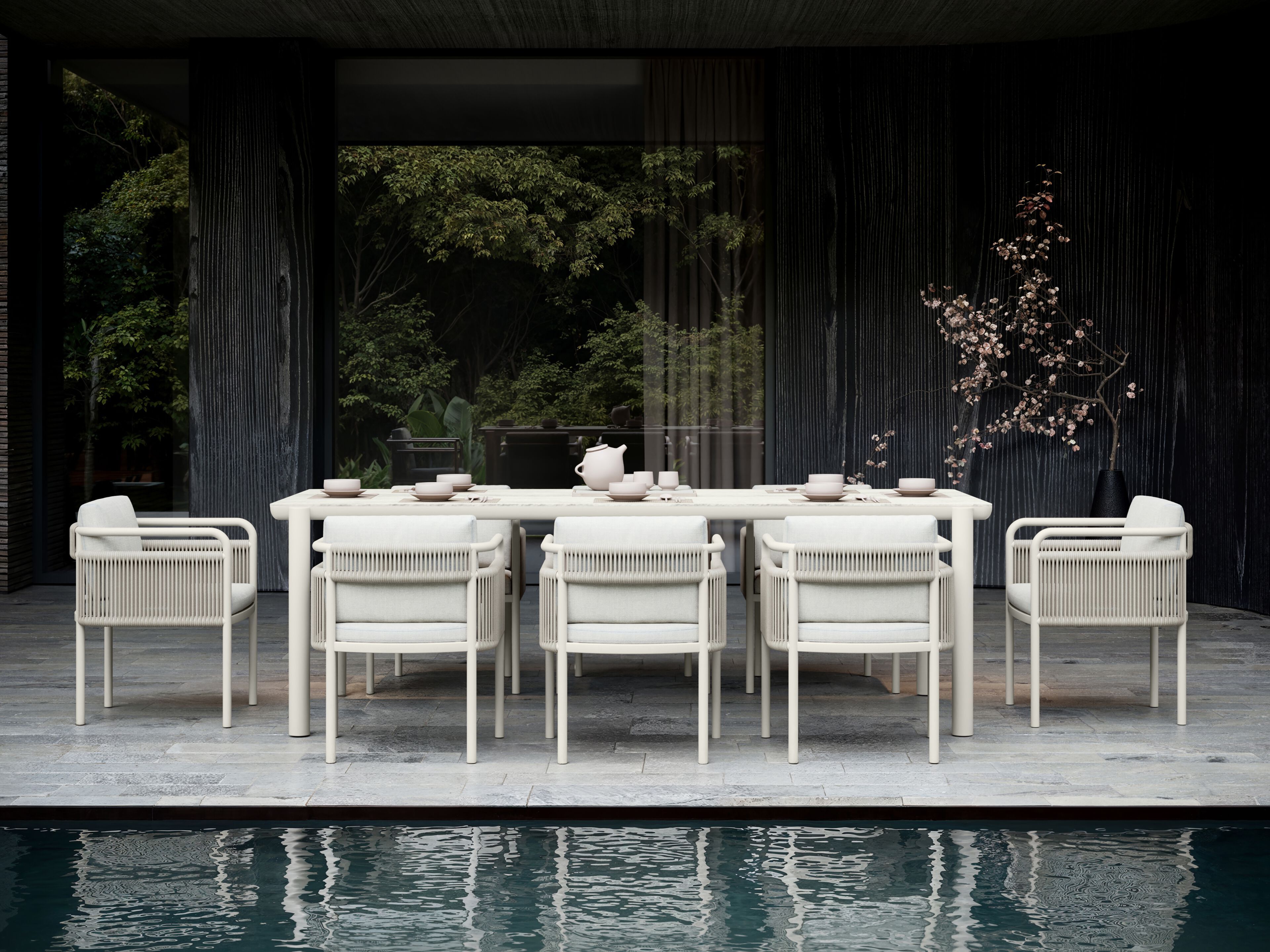 Тканевый садовый стул с подлокотниками SNOC ссылка ARCH-00045731 - Вид №2