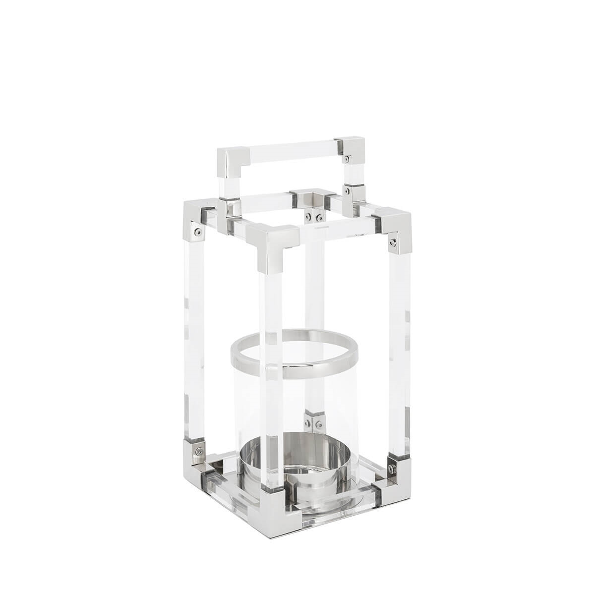 300196-02 ABHIKA ФОНАРЬ LUCY SM SILVER 