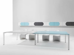 Ultom Прямоугольный стол для совещаний из меламина с системой управления кабелями 6x3