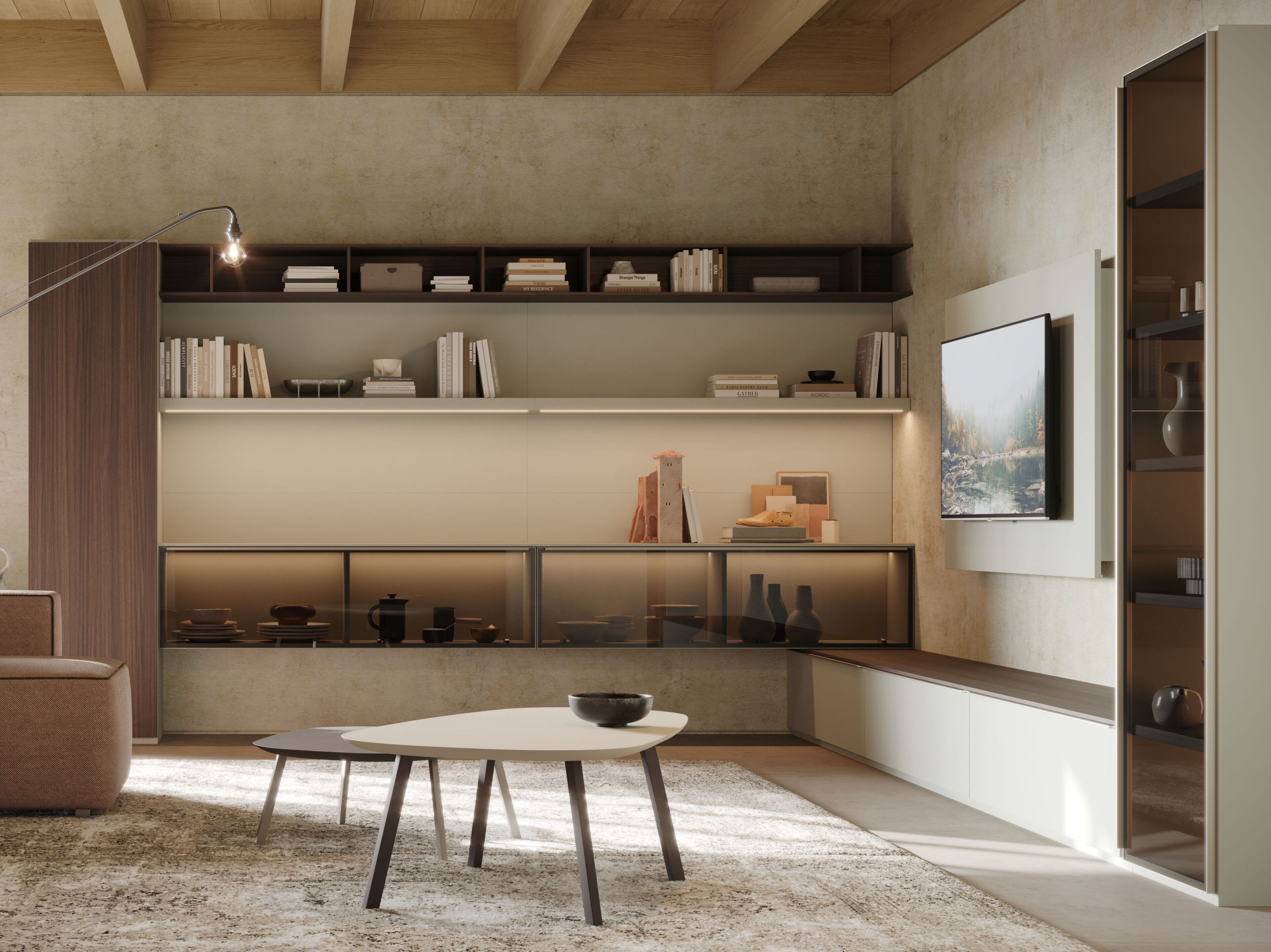 Оборудованная стена с подставкой для телевизора Giessegi день за днем ARCH-00081367