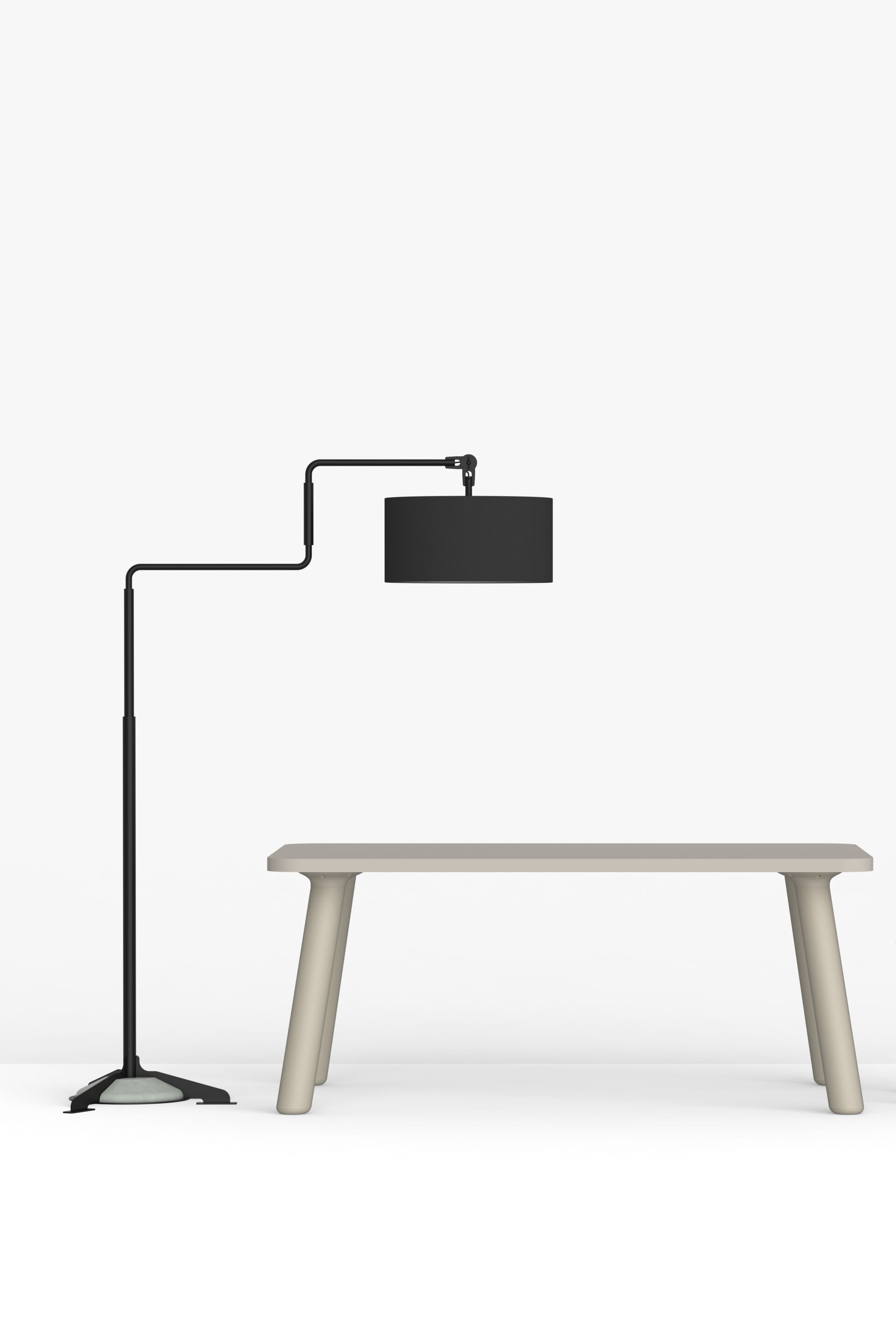 Регулируемая напольная лампа из стали и ткани FUNCTIONALS SWIVEL ARCH-00115884 - Вид №11