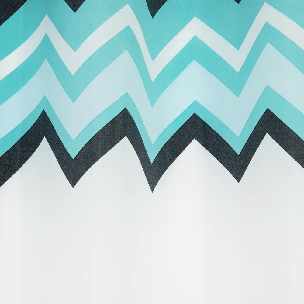 Штора для ванны Bacchetta Zig Zag Acqua с кольцами 180x200 см полиэстер , цвет мультиколор 84621376 STLM-2030286 Шторы текстильные - Вид №2