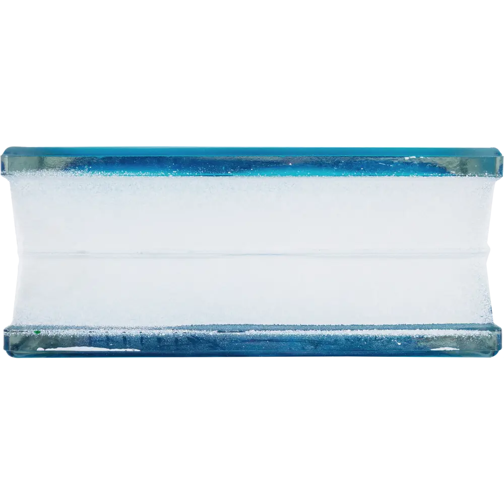 Стеклоблок Волна цвет ярко-бирюзовый полуматовый 13940093 STLM-2183117 VITRABLOCK  - Вид №1