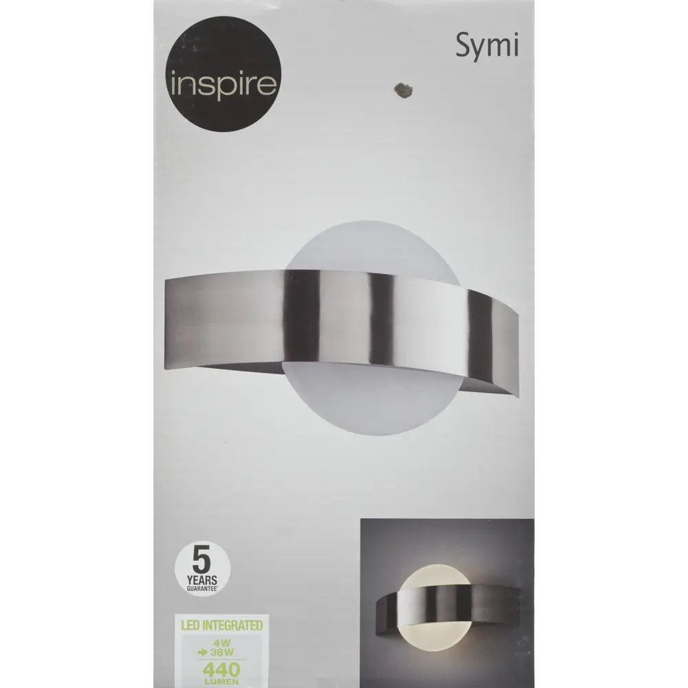 Настенный светильник светодиодный Symi, цвет никель 19951435 STLM-2155873 INSPIRE  - Вид №4
