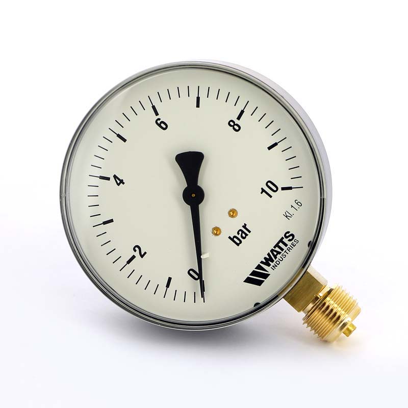 Манометр радиальный F+R200 1/2" 100 мм WATTS Ind 10 бар 10008078 - Вид №1