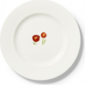 10639880 Dibbern Тарелка обеденная Dibbern "Впечатление.Красные маки" 28см Фарфор